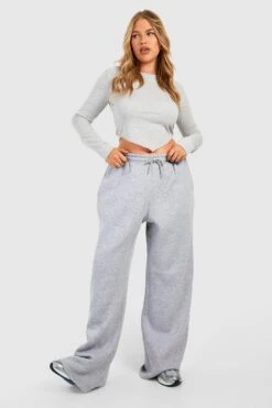 Plus Low-Rise Jogginghose Mit Weitem Bein