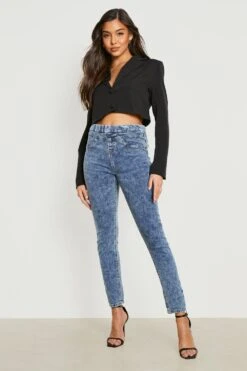 Sculpt Denim-Jeggings Mit Hohem Bund -Mode für Sie Geschäft gzz21982 acid20wash20light20blue xl 2