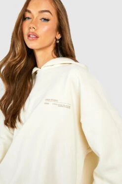 Premium Oversize Hoodie Mit Print -Mode für Sie Geschäft gzz24653 cream xl 2