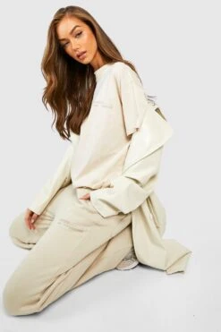 Premium Oversize Jogginghose Mit Geradem Bein -Mode für Sie Geschäft gzz24658 stone xl 3