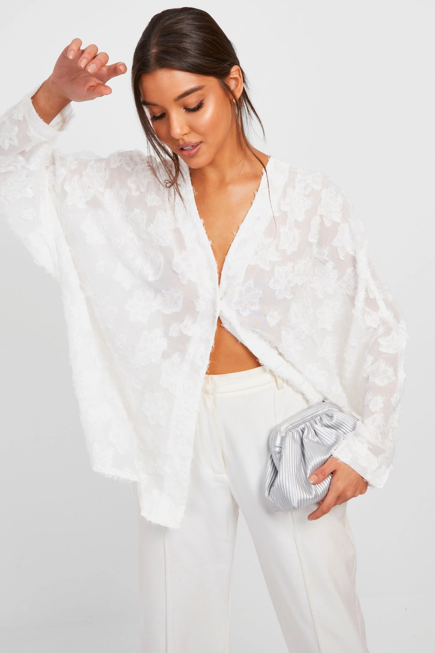 Strukturiertes Lockeres Hemd 3 Strukturiertes Lockeres Hemd