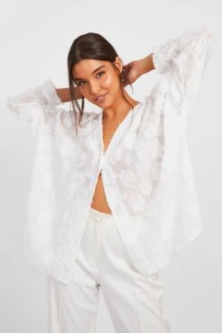 Strukturiertes Lockeres Hemd 8 Strukturiertes Lockeres Hemd -Mode für Sie Geschäft gzz24798 cream xl 2