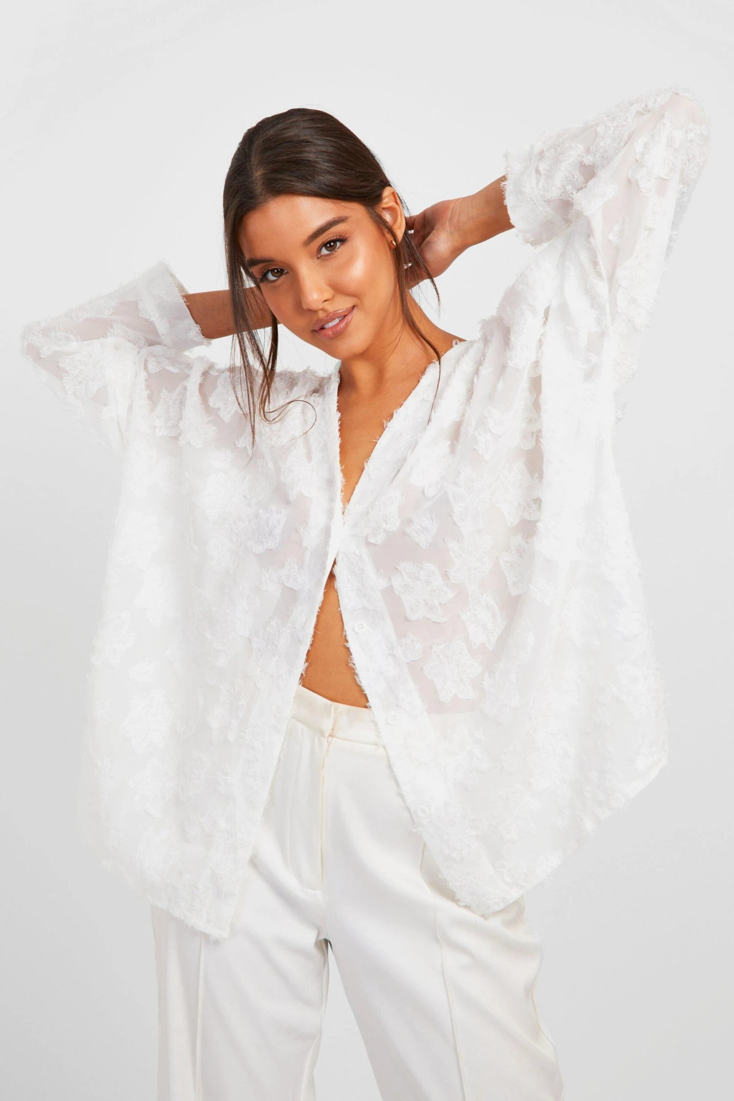 Strukturiertes Lockeres Hemd 5 Strukturiertes Lockeres Hemd – Bild 3