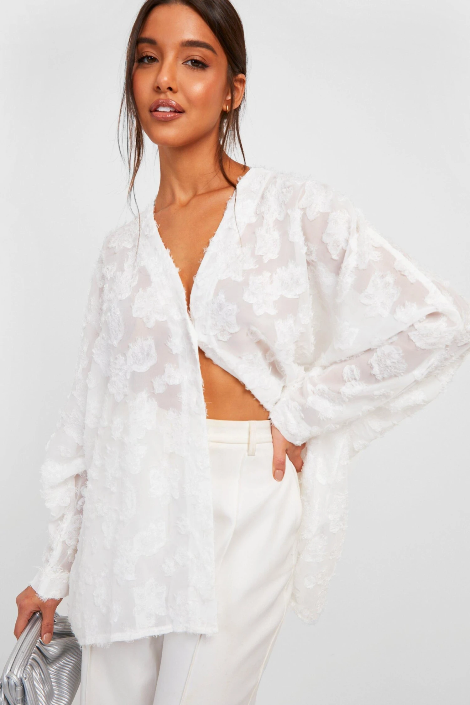 Strukturiertes Lockeres Hemd 6 Strukturiertes Lockeres Hemd – Bild 4