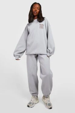 Oversize Sweatshirt Mit Applique -Mode für Sie Geschäft gzz25625 grey xl 2