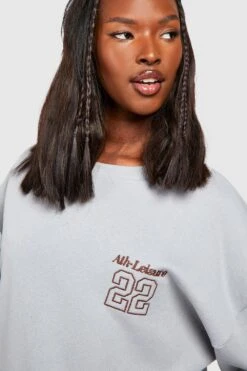 Oversize Sweatshirt Mit Applique -Mode für Sie Geschäft gzz25625 grey xl 3