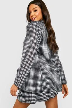 Hahnentritt Jersey-Blazer & Minirock -Mode für Sie Geschäft gzz25798 black xl 1