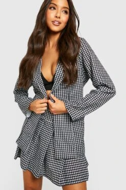 Hahnentritt Jersey-Blazer & Minirock -Mode für Sie Geschäft gzz25798 black xl 3