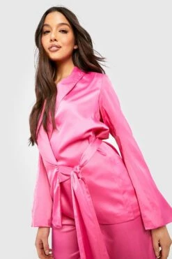 Drapierter Satin- Blazer 8 Drapierter Satin- Blazer -Mode für Sie Geschäft gzz25816 hot20pink xl 2