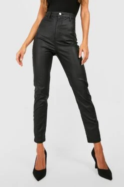Beschichtete Disco Skinny Jeans Mit Hohem Bund 9 Beschichtete Disco Skinny Jeans Mit Hohem Bund -Mode für Sie Geschäft gzz26794 black xl 3