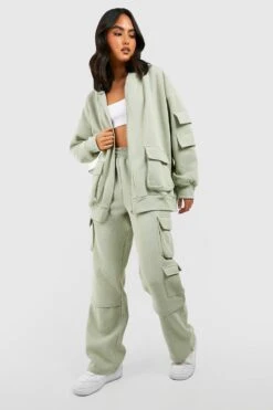 Hoodie Mit Cargo-Tasche Und Reißverschluss -Mode für Sie Geschäft gzz27783 sage xl 2