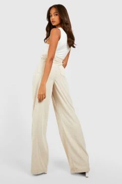 Cord-Jeans Mit Hohem Bund Und Weitem Bein 7 Cord-Jeans Mit Hohem Bund Und Weitem Bein -Mode für Sie Geschäft gzz28981 taupe xl 1