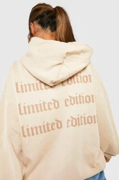 Oversize Hoodie Mit Limited Edition Slogan -Mode für Sie Geschäft gzz29502 sand xl 3