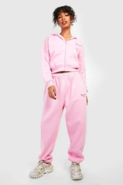 Oversize Jogginghose Mit Reflektierendem Print -Mode für Sie Geschäft gzz29610 pink xl 2