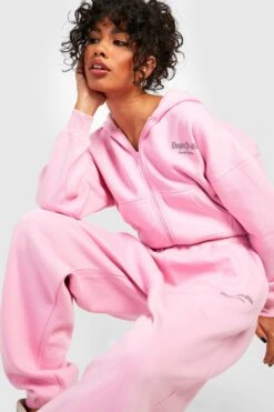 Oversize Jogginghose Mit Reflektierendem Print -Mode für Sie Geschäft gzz29610 pink xl 3