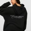 Oversize Hoodie Mit Strass-Slogan -Mode für Sie Geschäft gzz31737 black xl
