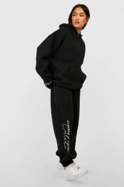 Oversize Hoodie Mit Strass-Slogan -Mode für Sie Geschäft gzz31737 black xl 2