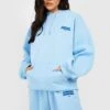 Oversize Hoodie Mit Wardrobe Essentials Slogan -Mode für Sie Geschäft gzz32023 light20blue xl