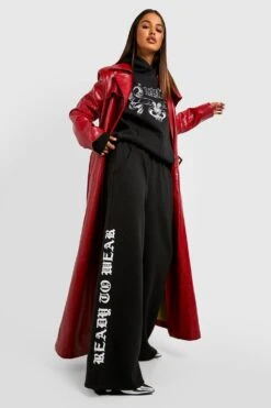 Jogginghose Mit Weitem Bein Und Gothic-Print -Mode für Sie Geschäft gzz32544 black xl 2