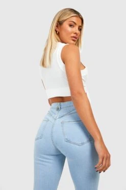 Butt-Shaper Schlagjeans Mit Mittelhohem Bund -Mode für Sie Geschäft gzz32873 light20wash xl 1