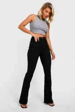 Skinny Butt-Shaper Schlagjeans Mit Hohem Bund Und Geteiltem Saum -Mode für Sie Geschäft gzz32876 black xl 2