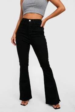 Skinny Butt-Shaper Schlagjeans Mit Hohem Bund Und Geteiltem Saum -Mode für Sie Geschäft gzz32876 black xl 3