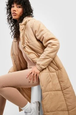 Steppjacke Mit Gürtel -Mode für Sie Geschäft gzz33817 stone xl 2