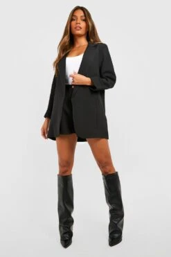 Lockerer Basic Blazer -Mode für Sie Geschäft gzz34538 black xl 2
