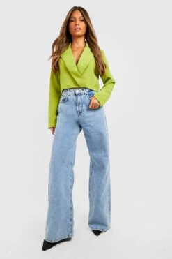 Kurzer Basic Wickel-Blazer -Mode für Sie Geschäft gzz34544 olive xl 2