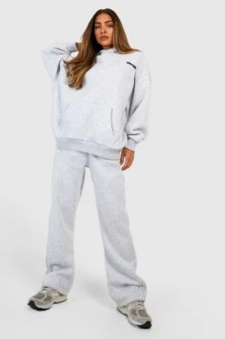 Premium Jogginghose Mit Geradem Bein Und Slogan -Mode für Sie Geschäft gzz34918 ash20grey xl 2