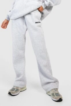 Premium Jogginghose Mit Geradem Bein Und Slogan -Mode für Sie Geschäft gzz34918 ash20grey xl 3