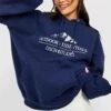 Oversize Hoodie Mit Outdoors Essentials Stickerei -Mode für Sie Geschäft gzz35122 navy xl