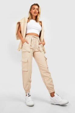 Cargo-Jogginghose Mit Hohem Bund