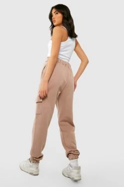 Cargo-Jogginghose Mit Gürtel -Mode für Sie Geschäft gzz36268 taupe xl 1