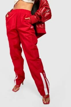 Nylon Jogginghose Mit Weitem Bein -Mode für Sie Geschäft gzz37292 red xl 3