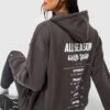 Oversize Hoodie Mit World Tour Slogan Print -Mode für Sie Geschäft gzz37791 charcoal xl