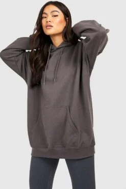 Oversize Hoodie Mit World Tour Slogan Print -Mode für Sie Geschäft gzz37791 charcoal xl 1