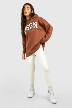 Oversize Hoodie Mit Applikation -Mode für Sie Geschäft gzz40360 chocolate xl 2