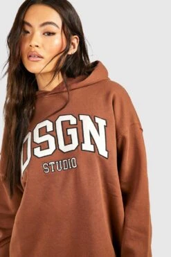 Oversize Hoodie Mit Applikation -Mode für Sie Geschäft gzz40360 chocolate xl 3