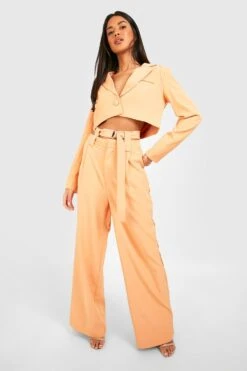 Kurzer Lockerer Blazer -Mode für Sie Geschäft gzz40684 pale20orange xl 2