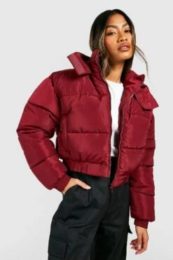 Kurze Steppjacke Mit Kapuze