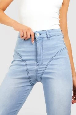 Skinny Jeans Mit Hohem Bund -Mode für Sie Geschäft gzz44640 light20wash xl 3