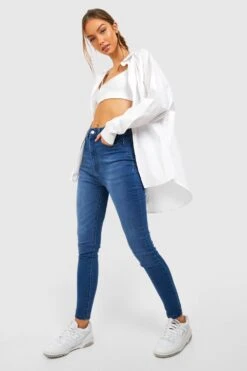 Skinny Jeans Mit Hohem Bund -Mode für Sie Geschäft gzz44646 mid20wash xl 2
