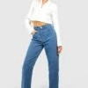 Jeans Mit Geradem Bein Und Hohem Bund -Mode für Sie Geschäft gzz44730 mid20wash xl