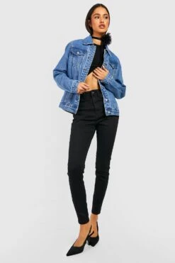 Schwarze Butt-Shaper Skinny Jeans Mit Hohem Bund -Mode für Sie Geschäft gzz45796 black xl 2