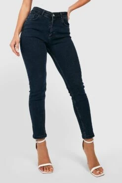 Stretch Skinny Jeans Mit Hohem Bund -Mode für Sie Geschäft gzz46098 dark20blue xl 3