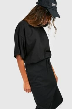 Sweat-Midirock Mit Kordelzug -Mode für Sie Geschäft gzz47458 black xl 2