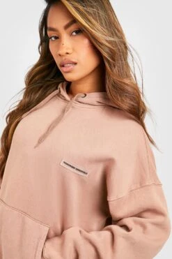 Oversize Hoodie Mit Etikett-Detail 9 Oversize Hoodie Mit Etikett-Detail -Mode für Sie Geschäft gzz47845 taupe xl 3
