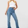 Power Stretch Schlagjeans Mit Vintage-Waschung Und Geteiltem Saum 1 Power Stretch Schlagjeans Mit Vintage-Waschung Und Geteiltem Saum -Mode für Sie Geschäft gzz48280 vintage20wash xl