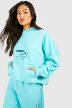 Zerrissener Oversize Hoodie -Mode für Sie Geschäft gzz48289 blue xl 3